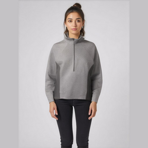 Columbia Half Zip Jacket Pullover Fleece' Gray Black Herringbone Women's Sz S